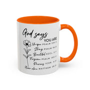 Floral God Says Coffee Mug (11oz, 15oz)