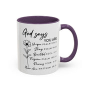 Floral God Says Coffee Mug (11oz, 15oz)