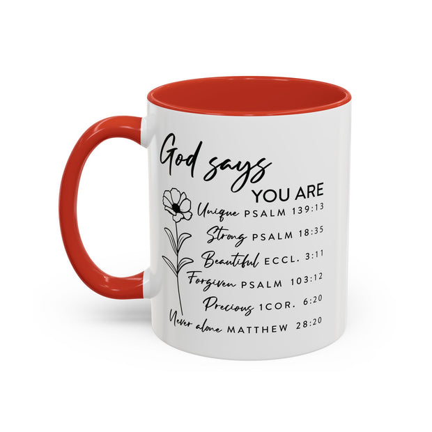 Floral God Says Coffee Mug (11oz, 15oz)