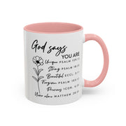 Floral God Says Coffee Mug (11oz, 15oz)