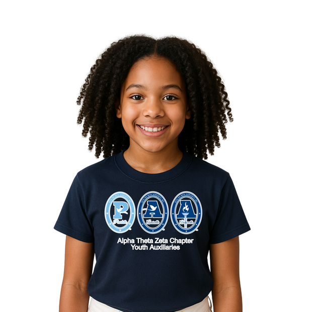 PRE_ORDER NOW OPEN - Alpha Theta Zeta Chapter Finer Fundraiser - Youth Auxiliary T-shirt