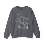 Jesus Has My Back Unisex Heavy Blend™ Crewneck Sweatshirt