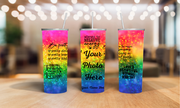 Positive Vibes Frosted Glass Tumbler - 30oz