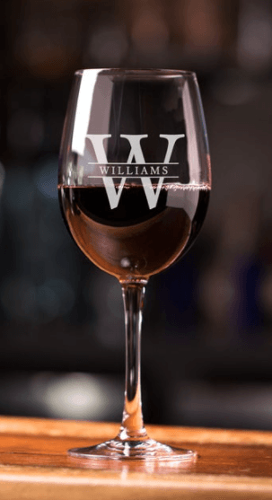 Custom Etched Wine Glass - FinerDealz LLC
